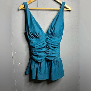 Shape FX teal bathing suit/ swim dress